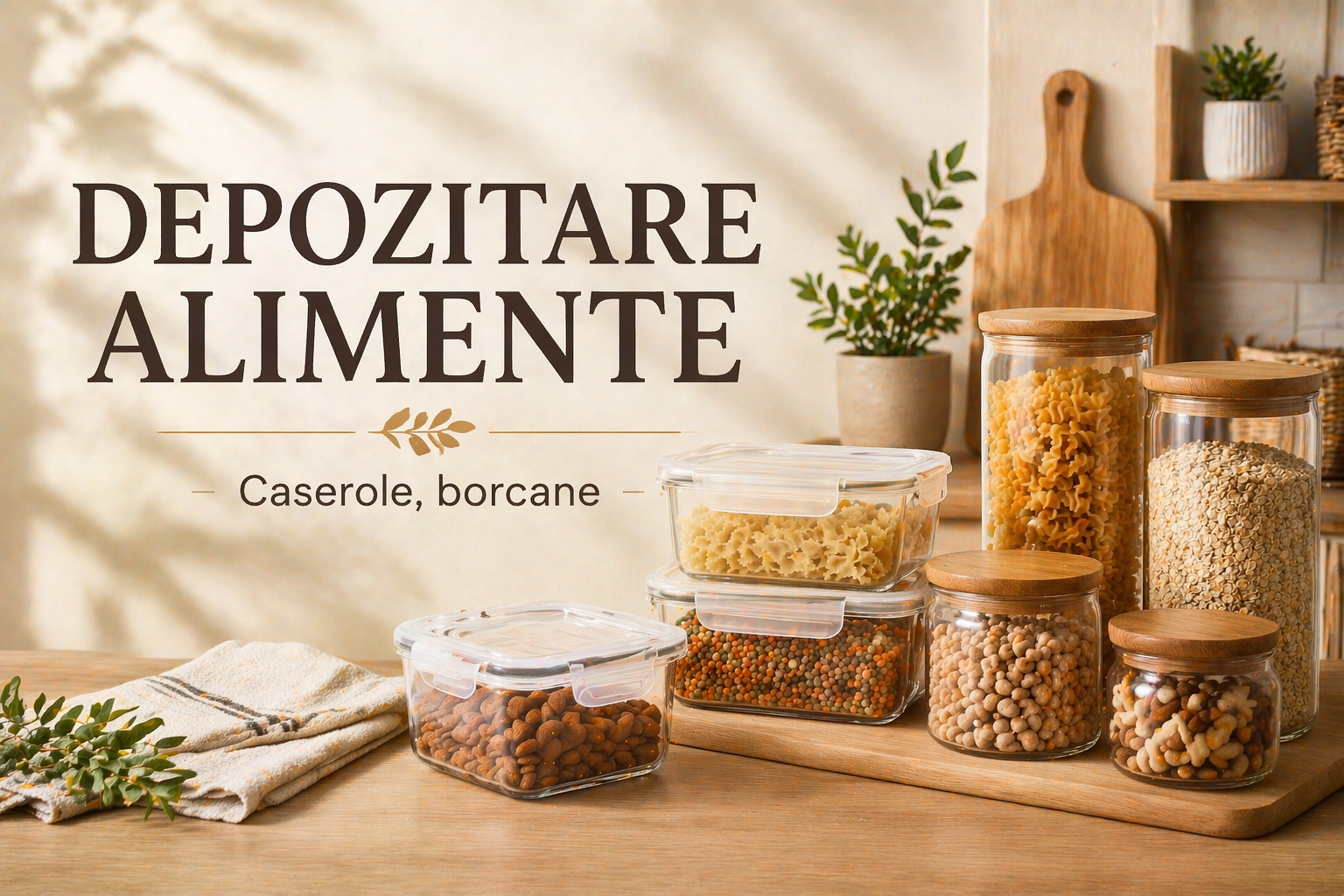 Depozitare alimente (caserole, borcane)