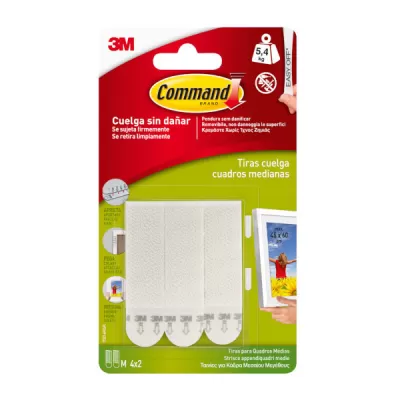 Banda dublu adeziva cu sistem velcro max 4x2 command - 5.4kg