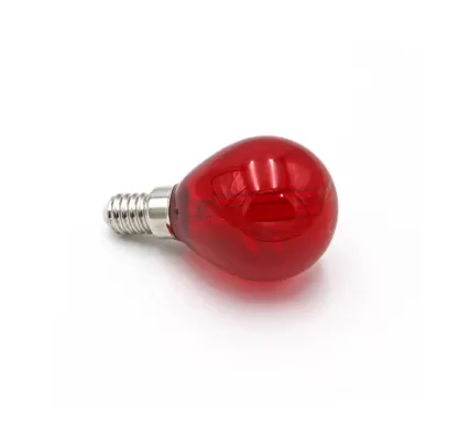 Bec led rosu cog-230v sferic e14 2w lumen