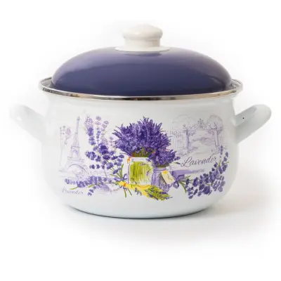 Jug cratita email; cu capac 20cm 2.8l gr3420