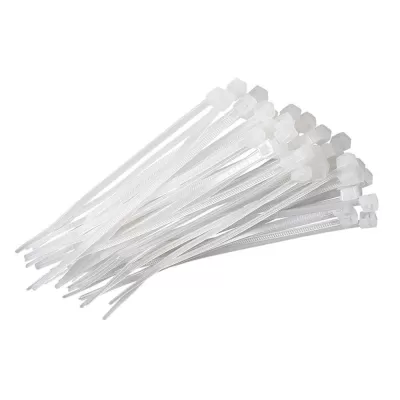 Set fasete din plastic albe 100pcs scame - 7.5*365mm