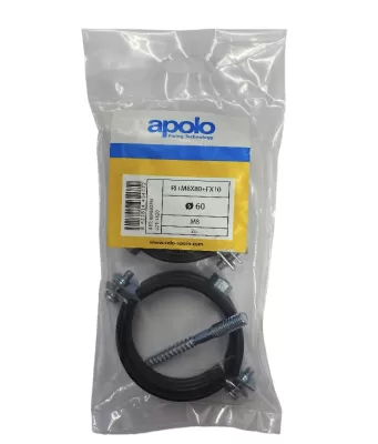Coliere din otel cu garnitura din cauciuc m8-2pcs celo - 60mm