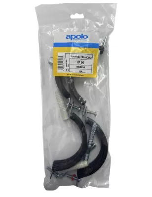 Coliere din otel cu garnitura din cauciuc m8/m10-2pcs celo - 90m