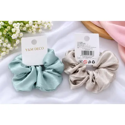 Elastic de păr tip scrunchie, aspect satinat – diverse culori