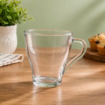 Set 3 căni din sticlă transparentă – design elegant