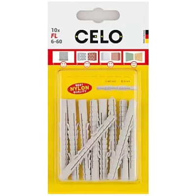 Diblu lung universal nylon fl 10pcs celo - 6*60mm