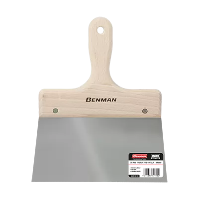 Spaclu pentru finisare din otel ilama scurta cu maner din lemn b