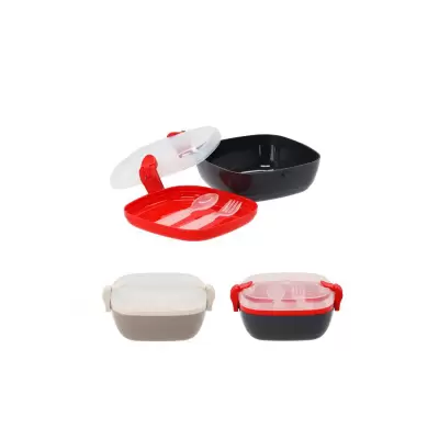 Cutie din plastic pentru mic dejun duo