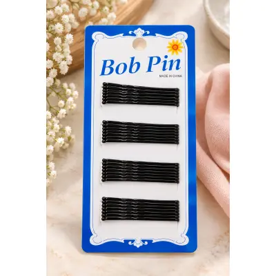 Set 28 agrafe de păr negre, din metal – a70258