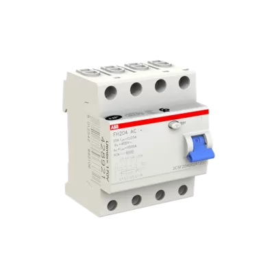 Intreruptor diferential ac 25a 4p 10ma abb - fh-204