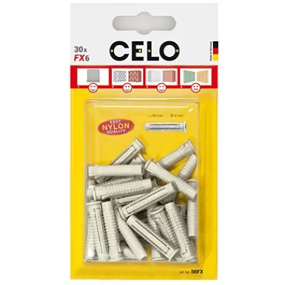 Diblu universal nylon fx5-50pcs celo - 5*25mm