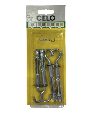 Ancora din metal cu carlig pentru gips-carton hrm 4pcs celo - 5*