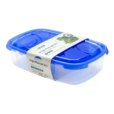 Set 3 cutii pentru alimente cu capac diverse marimi si culori 10
