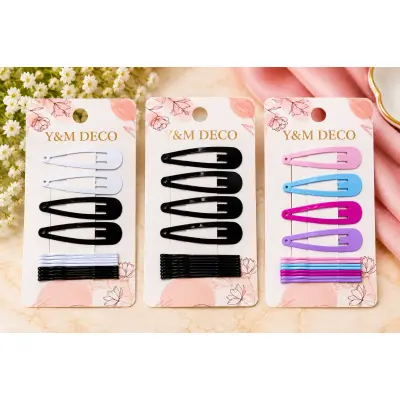 Set 12 accesorii de păr – 4 clame și 8 agrafe metalice, dive