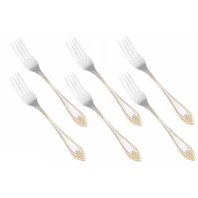 Furculite din inox cu model 6 buc/set a09222