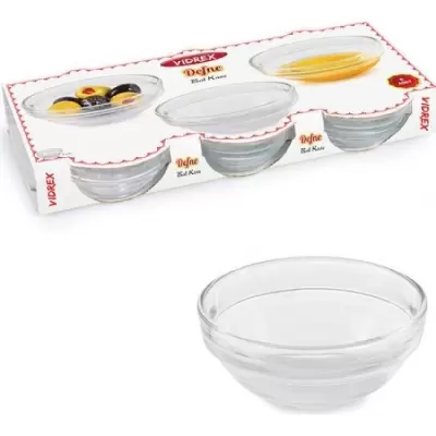 Sosiera din sticla transparenta 100 ml 6 buc/set