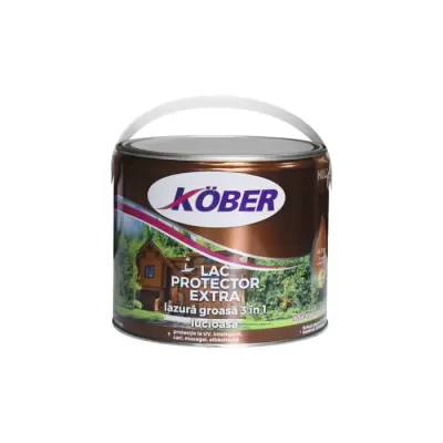 Lac protector lazura groasa 3 in 1 pin 2.5 l extra kober