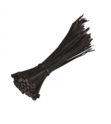 Set fasete din plastic negre 50pcs fixtech - 20cm