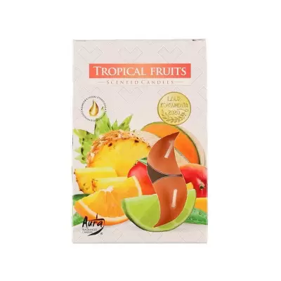 Lumanari parfumate aroma fructe tropicale 6 buc/set